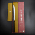 Yanagiba Blue Steel #2 Kurouchi Tsuchime Buffalo Ebony Handle 230mm-[Musashi]-[Japanese-Kitchen-Knives]