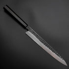 Yanagiba Blue Steel #2 Kurouchi Tsuchime Buffalo Ebony Handle 230mm-[Musashi]-[Japanese-Kitchen-Knives]