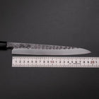 Yanagiba Blue Steel #2 Kurouchi Tsuchime Cherry Handle 200mm (7.9”)-[Musashi]-[Japanese-Kitchen-Knives]