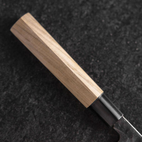 Yanagiba Blue Steel #2 Kurouchi Tsuchime Magnolia Handle 270mm (10.6”)-[Musashi]-[Japanese-Kitchen-Knives]