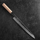 Yanagiba Blue Steel #2 Kurouchi Tsuchime Magnolia Handle 270mm-[Musashi]-[Japanese-Kitchen-Knives]