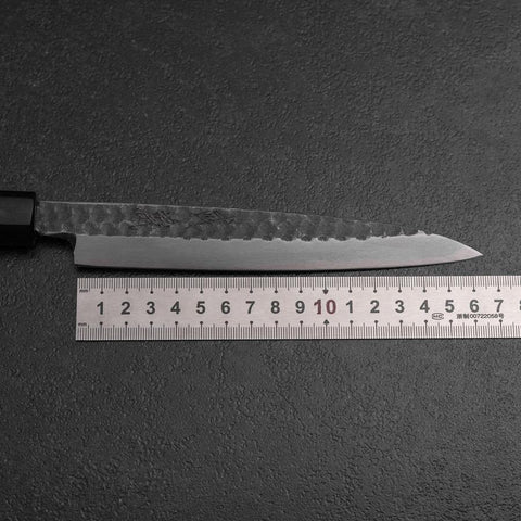 Yanagiba Blue Steel #2 Kurouchi Tsuchime Walnut Handle 165mm (6.5”)-[Musashi]-[Japanese-Kitchen-Knives]