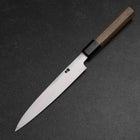 Yanagiba Blue Steel #2 Kurouchi Tsuchime Walnut Handle 165mm-[Musashi]-[Japanese-Kitchen-Knives]