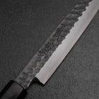 Yanagiba Blue Steel #2 Kurouchi Tsuchime Walnut Handle 165mm-[Musashi]-[Japanese-Kitchen-Knives]