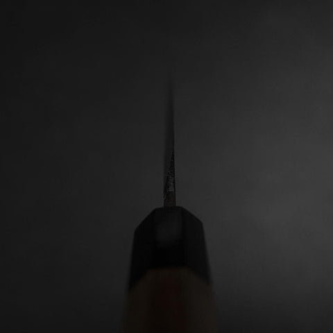 Yanagiba Blue Steel #2 Kurouchi Tsuchime Walnut Handle 165mm-[Musashi]-[Japanese-Kitchen-Knives]