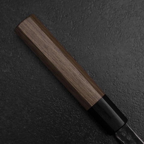 Yanagiba Blue Steel #2 Kurouchi Tsuchime Walnut Handle 165mm-[Musashi]-[Japanese-Kitchen-Knives]