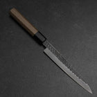 Yanagiba Blue Steel #2 Kurouchi Tsuchime Walnut Handle 165mm-[Musashi]-[Japanese-Kitchen-Knives]