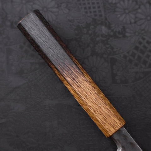 Yanagiba Blue Steel #2 Kurouchi Tsuchime Yaki Urushi Handle 200mm-[Musashi]-[Japanese-Kitchen-Knives]
