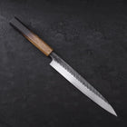 Yanagiba Blue Steel #2 Kurouchi Tsuchime Yaki Urushi Handle 200mm-[Musashi]-[Japanese-Kitchen-Knives]