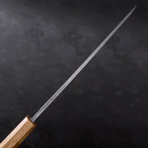 Yanagiba Blue Steel #2 Kurouchi Tsuchime Yaki Urushi Handle 240mm (9.4”)-[Musashi]-[Japanese-Kitchen-Knives]