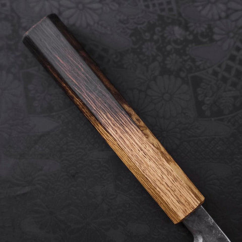 Yanagiba Blue Steel #2 Kurouchi Tsuchime Yaki Urushi Handle 240mm (9.4”)-[Musashi]-[Japanese-Kitchen-Knives]