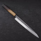 Yanagiba Blue Steel #2 Kurouchi Tsuchime Yaki Urushi Handle 240mm (9.4”)-[Musashi]-[Japanese-Kitchen-Knives]