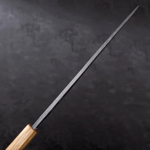Yanagiba Blue Steel #2 Kurouchi Tsuchime Yaki Urushi Handle 270mm (10.6”)-[Musashi]-[Japanese-Kitchen-Knives]
