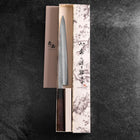 Yanagiba Blue Steel #2 Nashiji Buffalo Walnut Handle 270mm (10.6”)-[Musashi]-[Japanese-Kitchen-Knives]