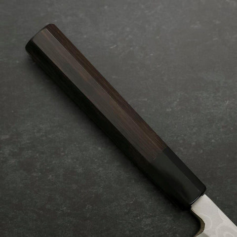 Yanagiba Blue Steel #2 Suminagashi Buffalo Ebony Handle 240mm (9.4”)-[Musashi]-[Japanese-Kitchen-Knives]