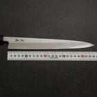 Yanagiba Blue Steel #2 Suminagashi Buffalo Ebony Handle 240mm (9.4”)-[Musashi]-[Japanese-Kitchen-Knives]