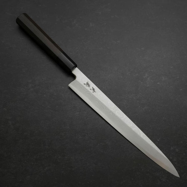 柳刃青紙2號鋼墨流黑檀水牛柄240mm – MUSASHI