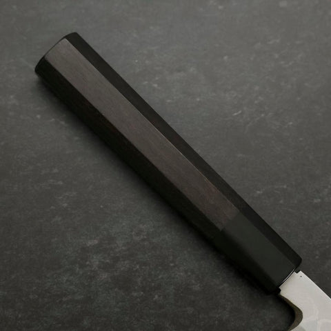 Yanagiba Blue Steel #2 Suminagashi Buffalo Ebony Handle 270mm (10.6”)-[Musashi]-[Japanese-Kitchen-Knives]