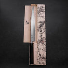 Yanagiba Blue Steel #2 Suminagashi Buffalo Ebony Handle 300mm (11.8”)-[Musashi]-[Japanese-Kitchen-Knives]