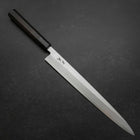 Yanagiba Blue Steel #2 Suminagashi Buffalo Ebony Handle 300mm (11.8”)-[Musashi]-[Japanese-Kitchen-Knives]