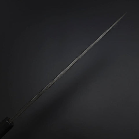 Yanagiba Blue Steel #2 Tsuchime Kurouchi Buffalo Ebony Handle 260mm-[Musashi]-[Japanese-Kitchen-Knives]