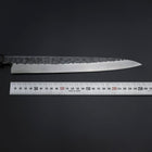 Yanagiba Blue Steel #2 Tsuchime Kurouchi Buffalo Ebony Handle 260mm-[Musashi]-[Japanese-Kitchen-Knives]