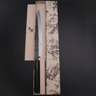 Yanagiba Blue Steel #2 Tsuchime Kurouchi Buffalo Ebony Handle 260mm-[Musashi]-[Japanese-Kitchen-Knives]