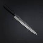 Yanagiba Blue Steel #2 Tsuchime Kurouchi Buffalo Ebony Handle 260mm-[Musashi]-[Japanese-Kitchen-Knives]