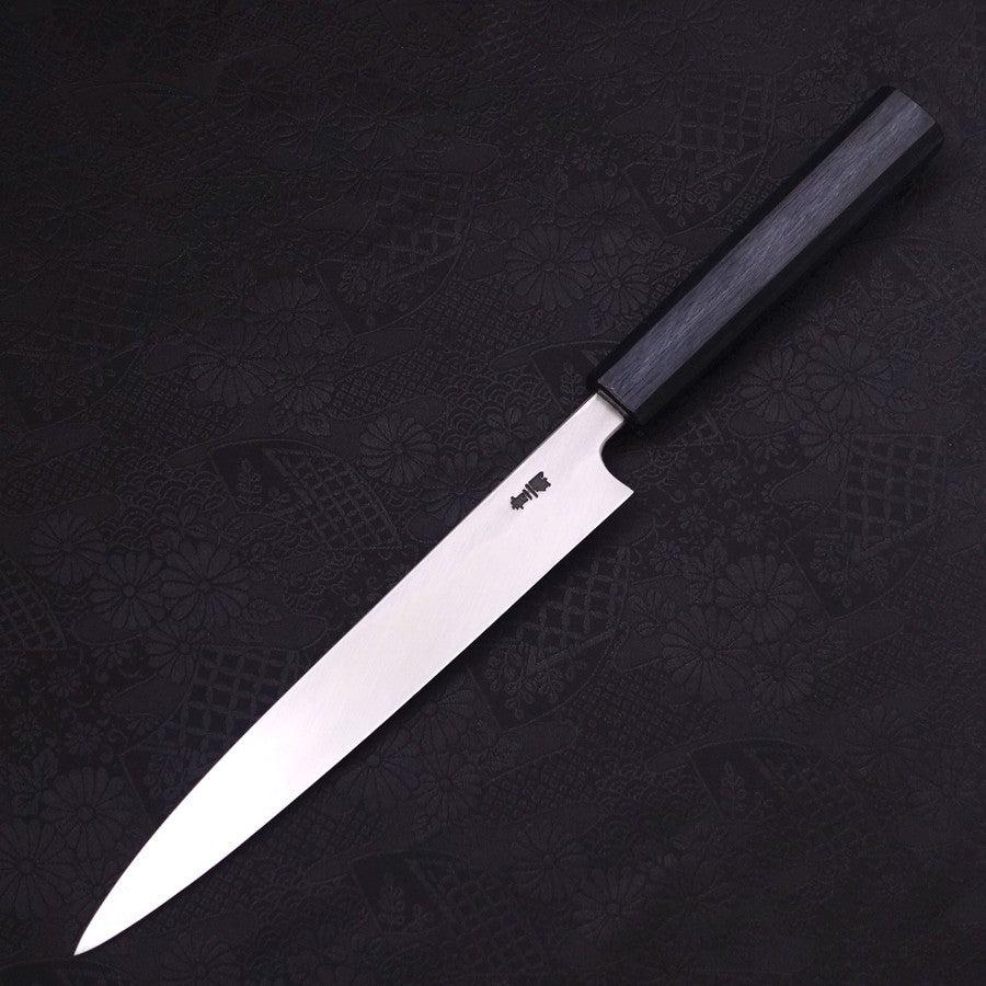 Yanagiba Blue steel #2 Kasumi Dark-Blue Urushi Handle 210mm-Blue steel #2-Kasumi-Japanese Handle-[Musashi]-[Japanese-Kitchen-Knives]