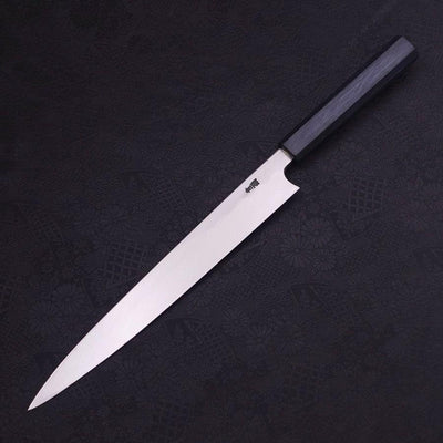Yanagiba Blue steel #2 Kasumi Dark-Blue Urushi Handle 270mm-Blue steel #2-Kasumi-Japanese Handle-[Musashi]-[Japanese-Kitchen-Knives]