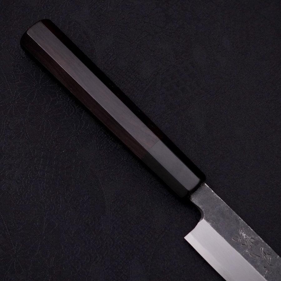 Yanagiba Blue steel #2 Kurouchi Buffalo Ebony Handle 240mm-Blue steel #2-Kurouchi-Japanese Handle-[Musashi]-[Japanese-Kitchen-Knives]