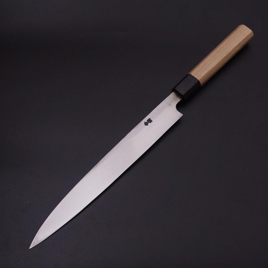 Yanagiba Blue steel #2 Kurouchi Tsuchime Walnut Handle 240mm-Blue steel #2-Kurouchi-Japanese Handle-[Musashi]-[Japanese-Kitchen-Knives]