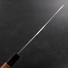 Yanagiba Left Hand AUS-10 Polished Buffalo Teak Handle 210mm (8.3”)-[Musashi]-[Japanese-Kitchen-Knives]