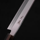 Yanagiba Left Hand AUS-10 Polished Buffalo Teak Handle 270mm (10.6”)-[Musashi]-[Japanese-Kitchen-Knives]