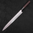 Yanagiba Left Hand AUS-10 Polished Buffalo Wenge Handle 290mm (11.4”)-[Musashi]-[Japanese-Kitchen-Knives]