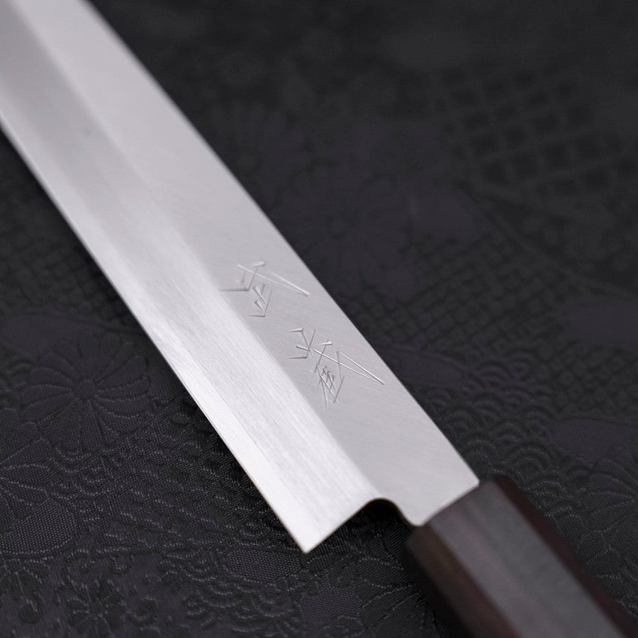 柳刃 片刃 左利き AUS-10 磨き 黒檀柄 210mm – MUSASHI