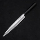 Yanagiba Left -Hand Silver Steel #3 Kasumi Buffalo Ebony Handle 240mm (9.4”)-[Musashi]-[Japanese-Kitchen-Knives]