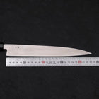 Yanagiba Left -Hand Silver Steel #3 Kasumi Buffalo Ebony Handle 240mm (9.4”)-[Musashi]-[Japanese-Kitchen-Knives]