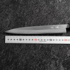 Yanagiba Left-Hand Silver Steel #3 Kasumi Buffalo Magnolia Handle 210mm (8.3”)-[Musashi]-[Japanese-Kitchen-Knives]