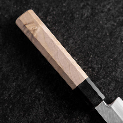 Yanagiba Left-Hand Silver Steel #3 Kasumi Buffalo Magnolia Handle 210mm-[Musashi]-[Japanese-Kitchen-Knives]