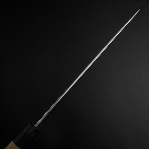 Yanagiba Left-Hand Silver Steel #3 Kasumi Buffalo Magnolia Handle 240mm-[Musashi]-[Japanese-Kitchen-Knives]