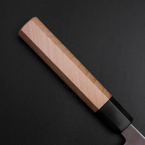 Yanagiba Left-Hand Silver Steel #3 Kasumi Buffalo Magnolia Handle 240mm-[Musashi]-[Japanese-Kitchen-Knives]