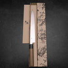 Yanagiba Left-Hand Silver Steel #3 Kasumi Buffalo Magnolia Handle 260mm-[Musashi]-[Japanese-Kitchen-Knives]