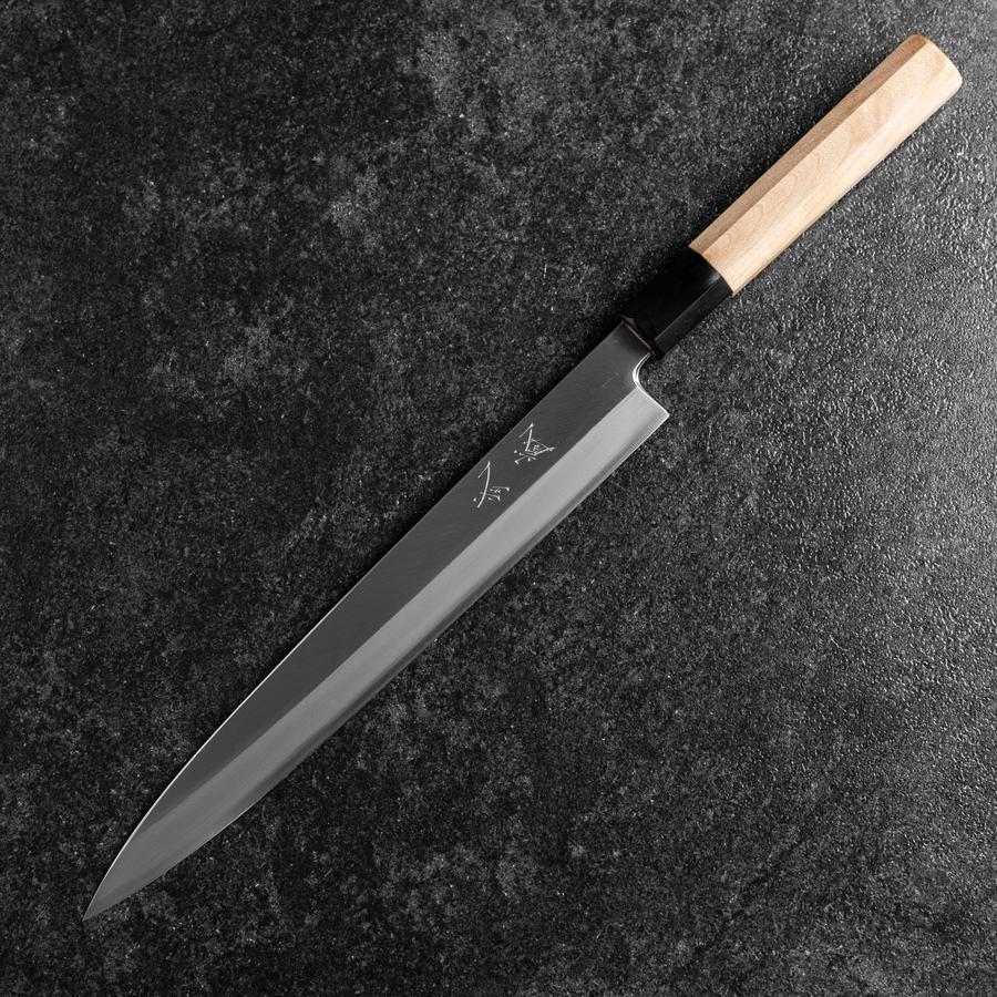 京都　有次　切付　ムキ物　180mm 6寸　左利き　包丁　和包丁 堺 菊守 V金10号 鏡面仕上げ ムキ物包丁 180mm 朴柄 – 清助刃物 Japan