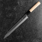 Yanagiba Left-Hand Silver Steel #3 Kasumi Buffalo Magnolia Handle 260mm-[Musashi]-[Japanese-Kitchen-Knives]