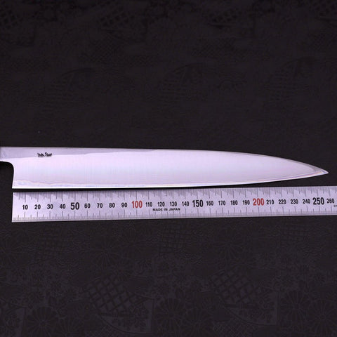 Yanagiba Left Hand White Steel #1 Buffalo Magnolia Handle 270mm (10.6”)-[Musashi]-[Japanese-Kitchen-Knives]