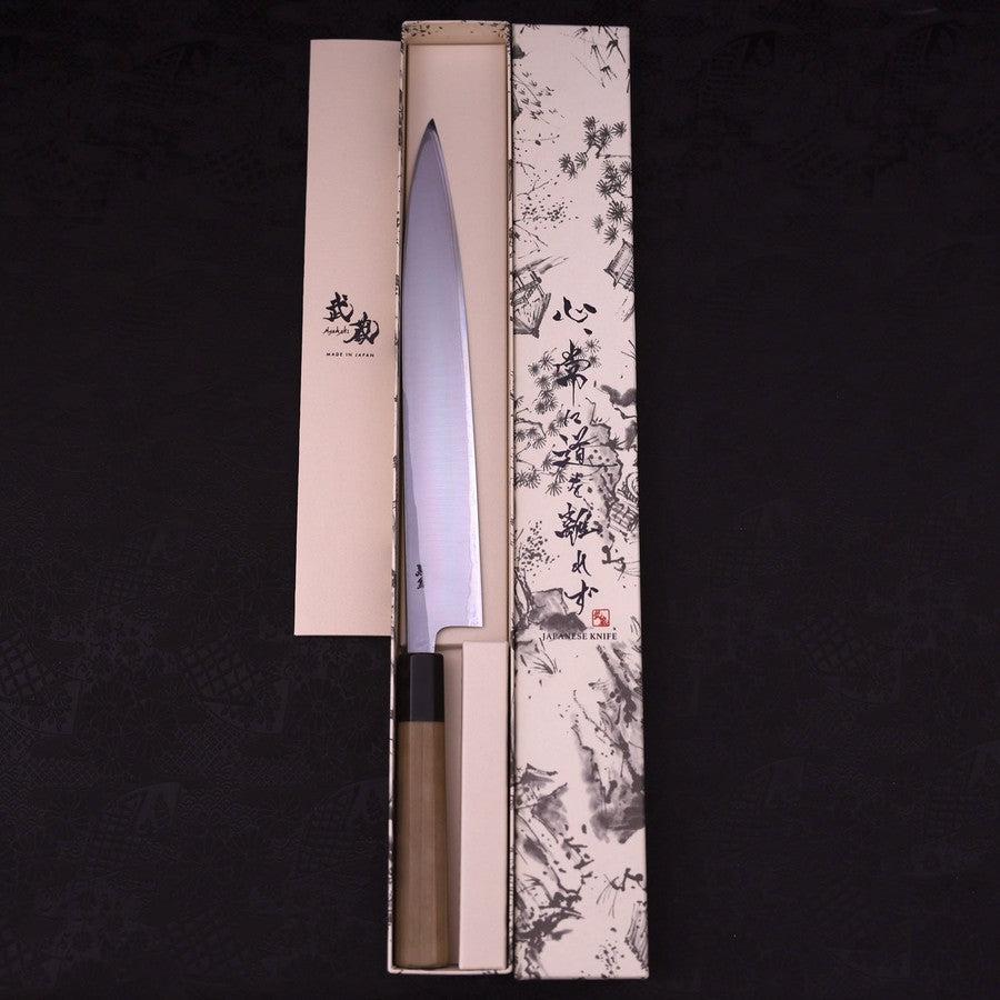 柳刃 左利き用 白紙 1号 水牛朴柄 270mm – MUSASHI