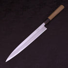 Yanagiba Left Hand White Steel #1 Buffalo Magnolia Handle 270mm (10.6”)-[Musashi]-[Japanese-Kitchen-Knives]