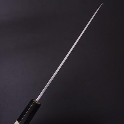 Yanagiba Left Hand White steel #2 Kasumi Buffalo Magnolia Handle 210mm-White steel #2-Kasumi-Japanese Handle-[Musashi]-[Japanese-Kitchen-Knives]