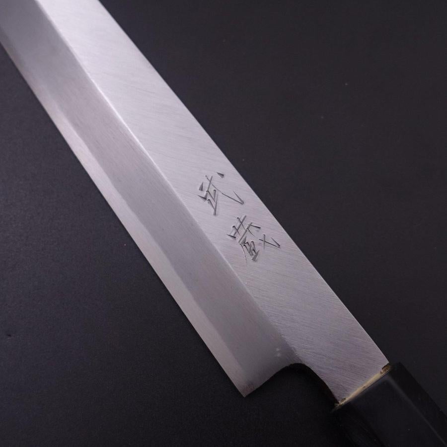 Yanagiba Left Hand White steel #2 Kasumi Buffalo Magnolia Handle 270mm-White steel #2-Kasumi-Japanese Handle-[Musashi]-[Japanese-Kitchen-Knives]